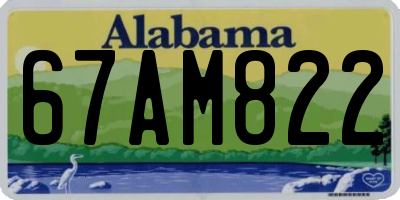 AL license plate 67AM822