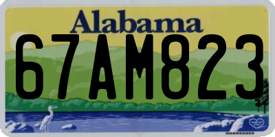 AL license plate 67AM823