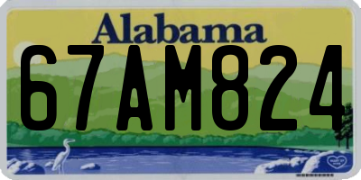 AL license plate 67AM824