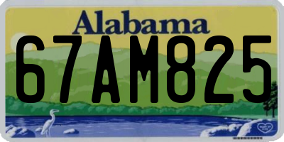 AL license plate 67AM825