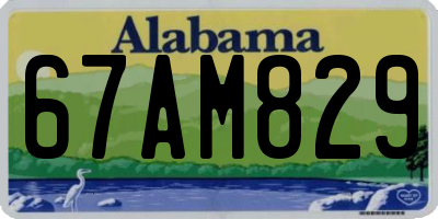 AL license plate 67AM829