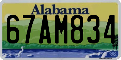 AL license plate 67AM834