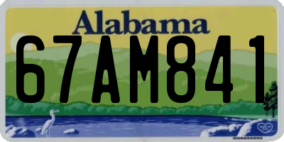 AL license plate 67AM841
