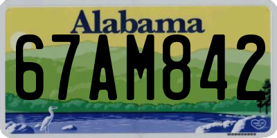 AL license plate 67AM842