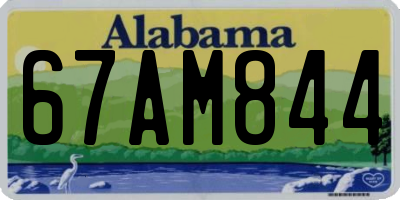 AL license plate 67AM844