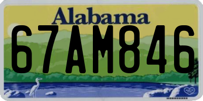 AL license plate 67AM846