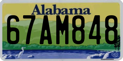 AL license plate 67AM848