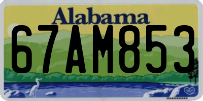 AL license plate 67AM853