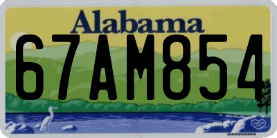 AL license plate 67AM854