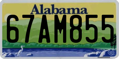 AL license plate 67AM855
