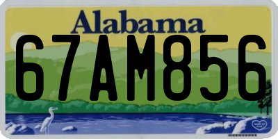 AL license plate 67AM856
