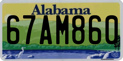 AL license plate 67AM860