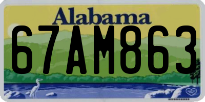 AL license plate 67AM863