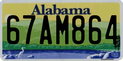AL license plate 67AM864