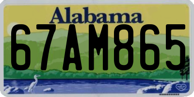 AL license plate 67AM865