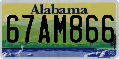 AL license plate 67AM866