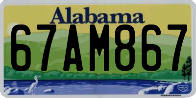 AL license plate 67AM867