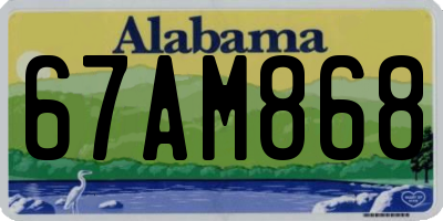 AL license plate 67AM868