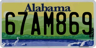 AL license plate 67AM869