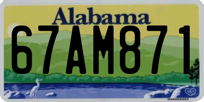 AL license plate 67AM871
