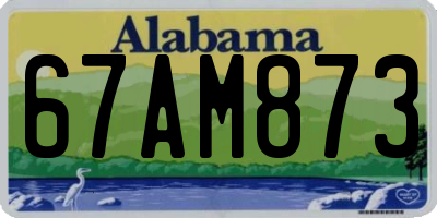 AL license plate 67AM873