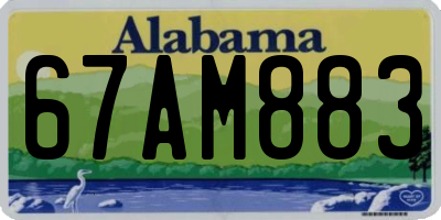 AL license plate 67AM883