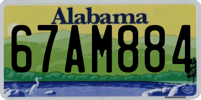 AL license plate 67AM884