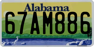 AL license plate 67AM886