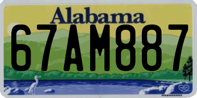 AL license plate 67AM887