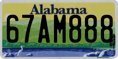 AL license plate 67AM888