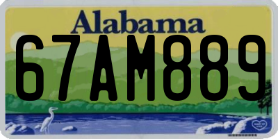 AL license plate 67AM889