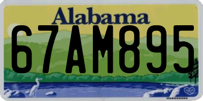 AL license plate 67AM895