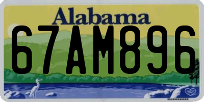 AL license plate 67AM896
