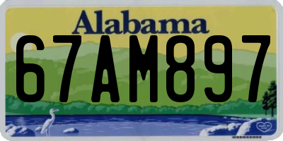 AL license plate 67AM897