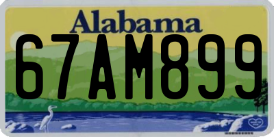 AL license plate 67AM899