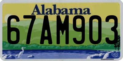 AL license plate 67AM903