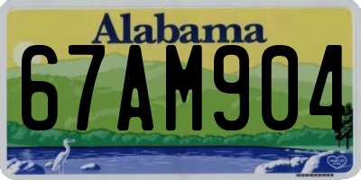 AL license plate 67AM904
