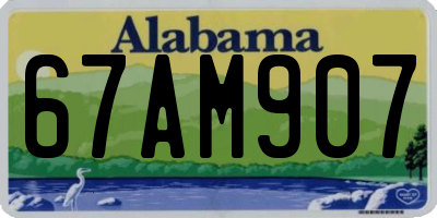 AL license plate 67AM907