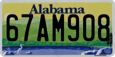 AL license plate 67AM908