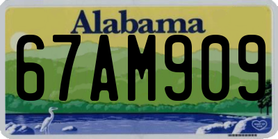 AL license plate 67AM909