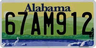 AL license plate 67AM912