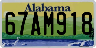 AL license plate 67AM918