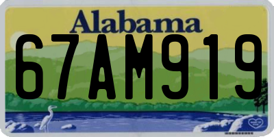 AL license plate 67AM919
