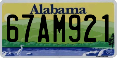 AL license plate 67AM921