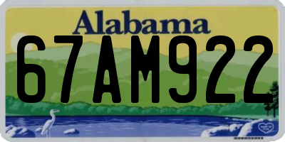 AL license plate 67AM922