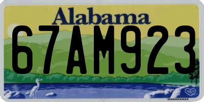 AL license plate 67AM923