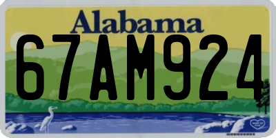 AL license plate 67AM924