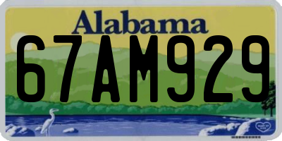 AL license plate 67AM929