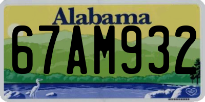 AL license plate 67AM932