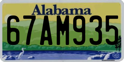 AL license plate 67AM935